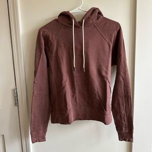 Mate the Label Organic Terry Raglan Hoodie in Plum